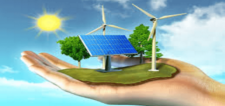 Solar Panels And Windmills